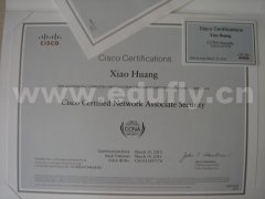 2013年5月15日Xiao Huang的CCNA证书