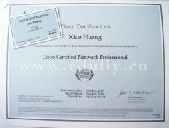 2013年4月8日Xiao Huang的CCNP证书